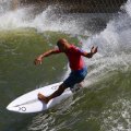 Kelly Slater in the early rounds riding a wave.